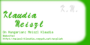 klaudia meiszl business card